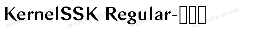 KernelSSK Regular字体转换 KernelSSK Regular字体转换